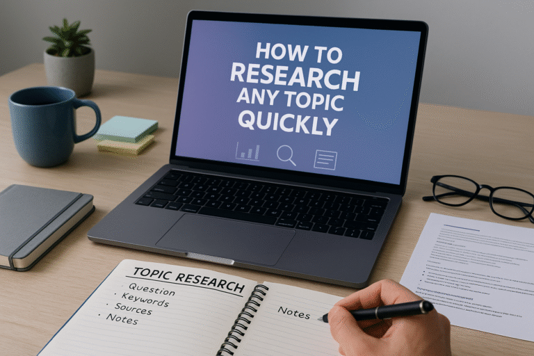 how to research any topic quickly