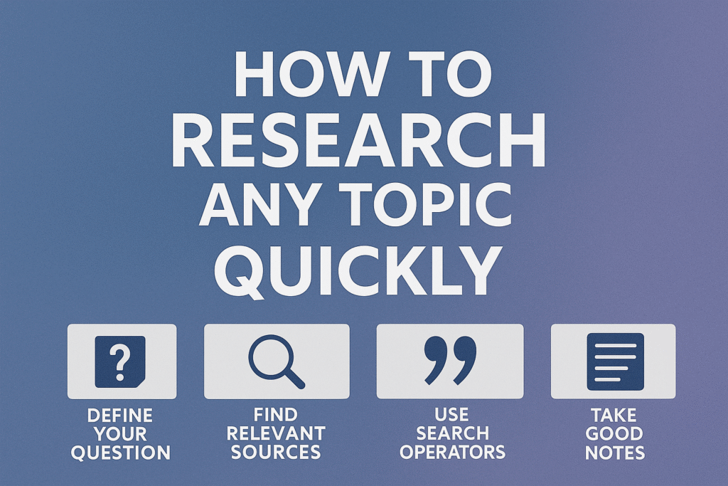 quick research methods