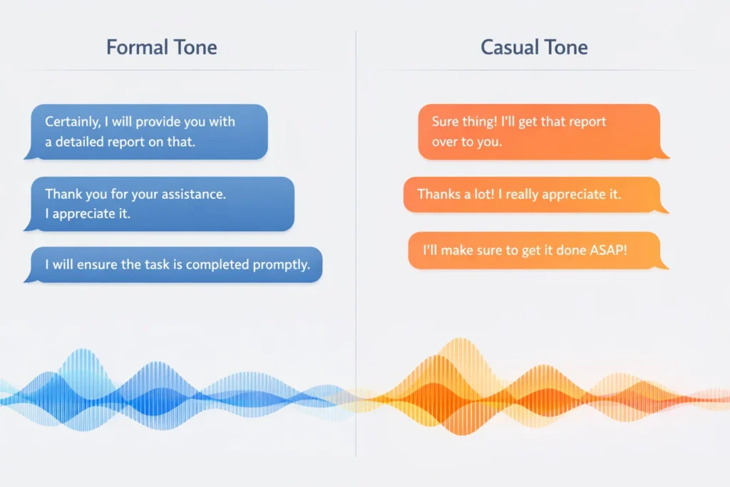 AI adjusting response tone based on different communication styles