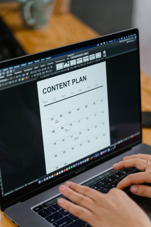 Simple templates creators can download - content planning desk setup