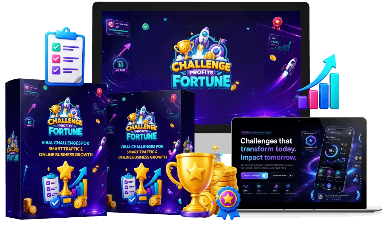 Challenge Profits Fortune Review 2026: Is This DFY Challenge Platform Worth It? 1 Challenge Profits Fortune review product box