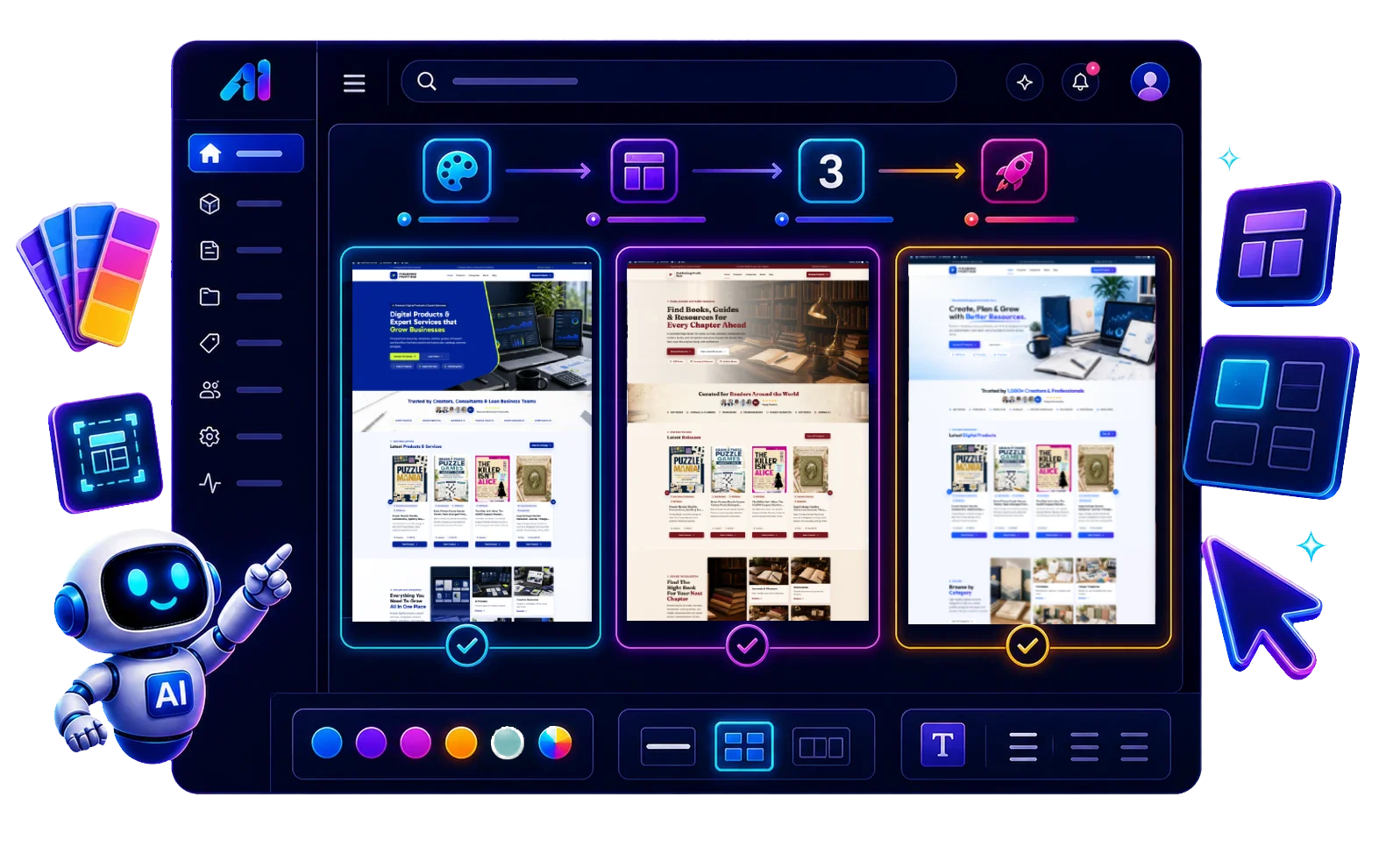 Digital Profit Stack AI Review: I Tested It for 7 Days (My Honest Take) 9 Digital Profit Stack AI three portfolio website style options to choose from