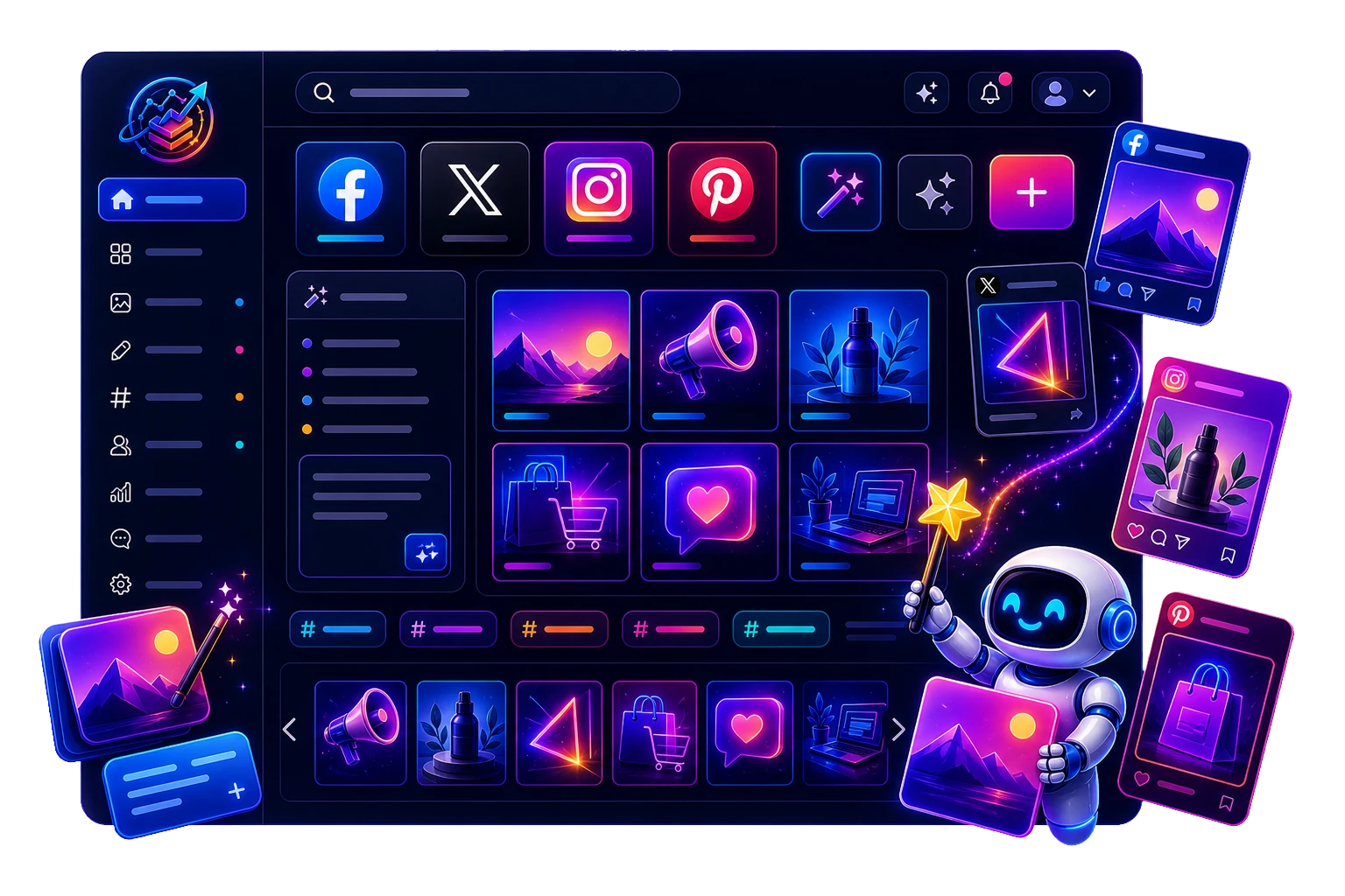 Digital Profit Stack AI Review: I Tested It for 7 Days (My Honest Take) 6 Digital Profit Stack AI social image studio for Facebook Instagram Pinterest and Twitter